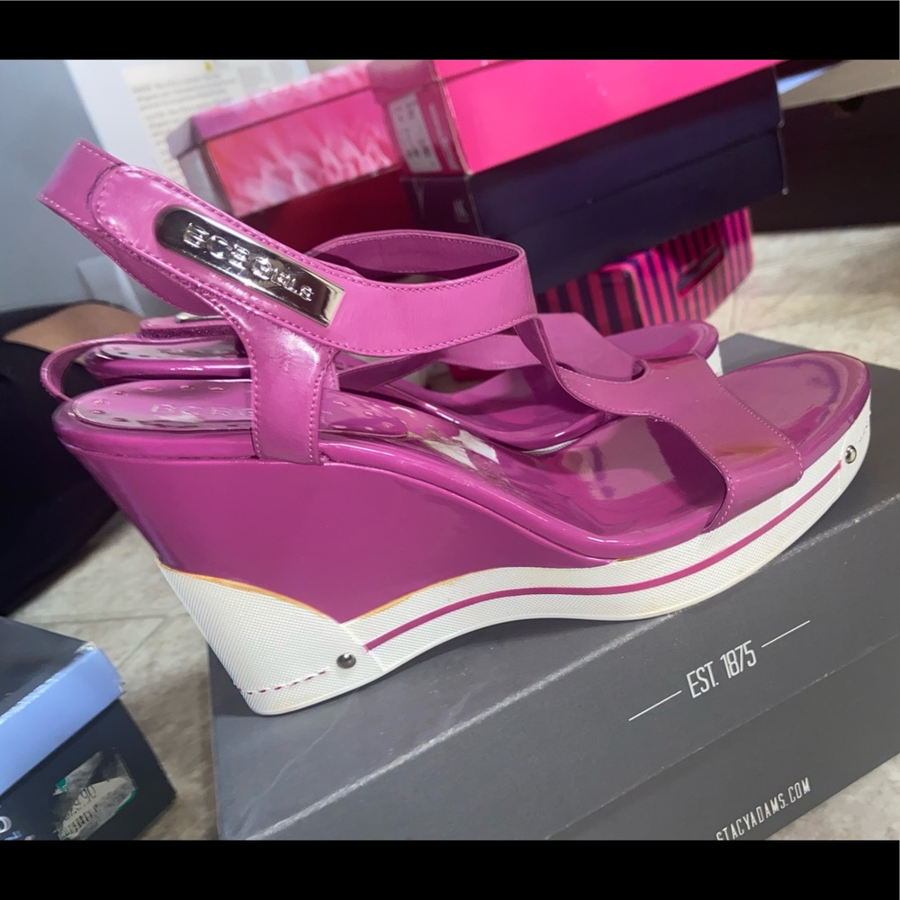Pink Wedge Sandal Open Toe